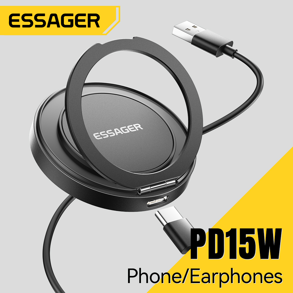 Usb C Earphone - Essager Caricabatterie wireless magnetico 15W con
