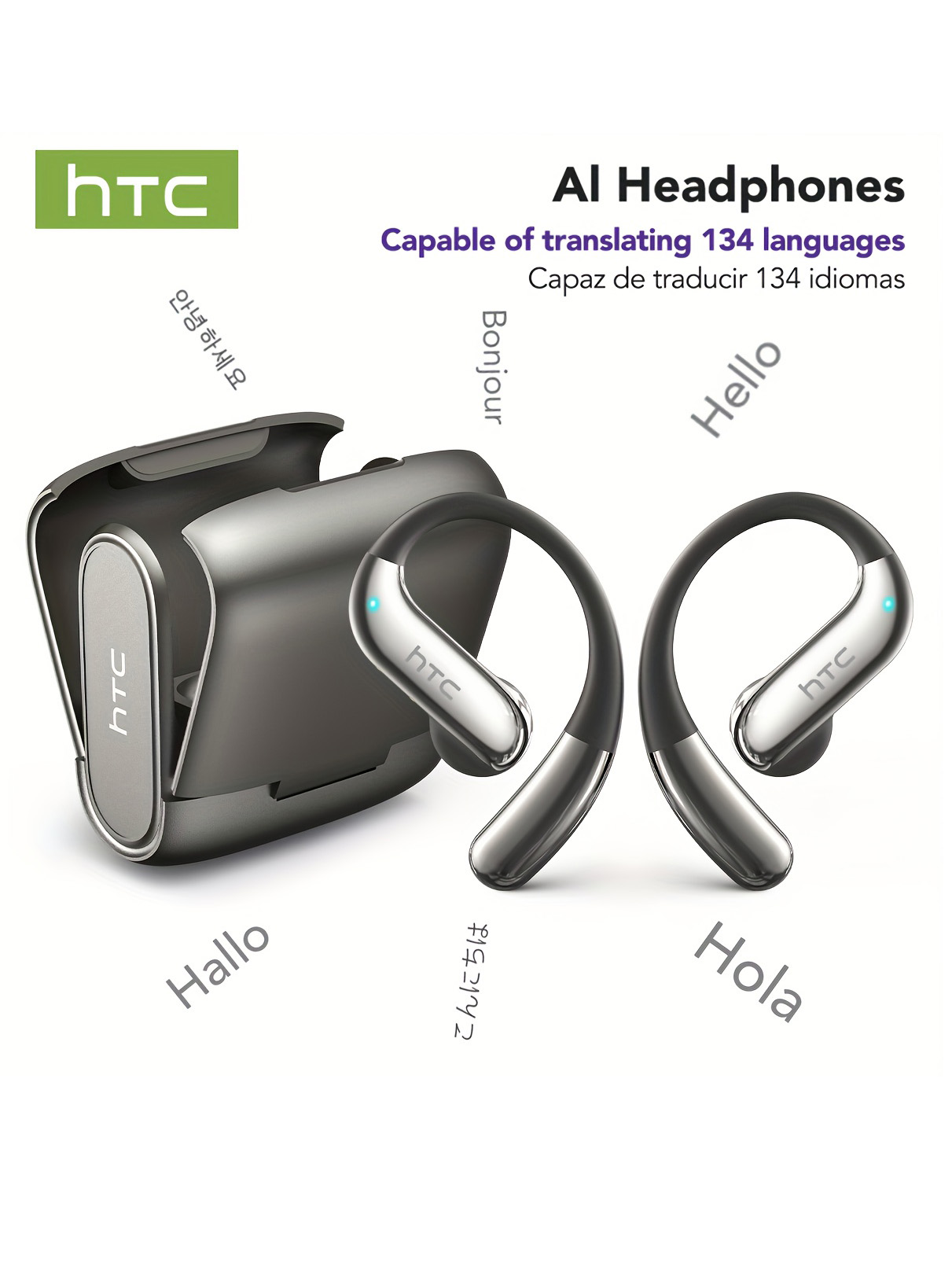 Usb C Earphone - Cuffie Bluetooth Open-Ear HTC 30 ore