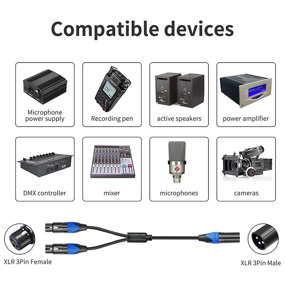 Cavo sdoppiatore XLR da 50 cm, - Audio Splitter Y recensione e prezzo